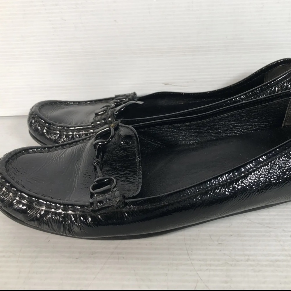 Gucci horse bit loafers/drivers in black leather and gunmetal hardware size 38.5 - Picture 4 of 10